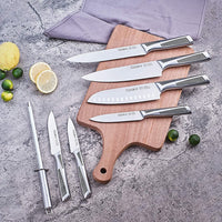 Thumbnail for Kitchen Knife Set, Cookit 15 Piece Knife Sets with Block Chef Knife Stainless Steel Hollow Handle Cutlery with Manual Sharpener - Casatrail.com
