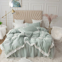 Thumbnail for Lace Bed Skirt Quilt Cover Girl Heart Household Bedding Korean Princess Style Four-piece Quilt Cover - Casatrail.com