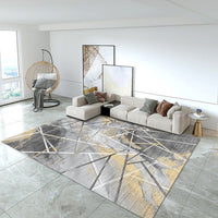 Thumbnail for Modern Minimalist Crystal Velvet Printed Living Room Rug - Casatrail.com