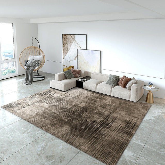 Modern Minimalist Crystal Velvet Printed Living Room Rug - Casatrail.com