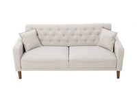 Thumbnail for New Design Muitifunction Furniture Linen Sofa 2 Pillows Living Room Gray Loveseat with Button Tufting Easy to Clean - Casatrail.com