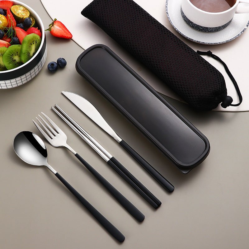 Portable Cutlery Sets With Case For Travel & Camping - Casatrail.com