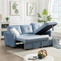 Thumbnail for Reversible L-Shape 3 Seat Sectional Couch with Storage for Living Room - Casatrail.com