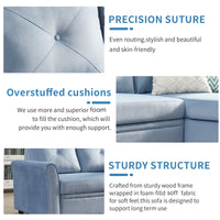 Thumbnail for Reversible L-Shape 3 Seat Sectional Couch with Storage for Living Room - Casatrail.com