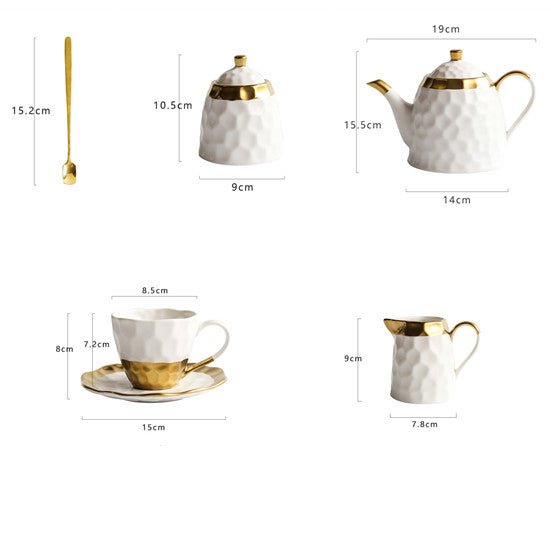 Simple Ceramic Coffee Cup Set Afternoon Tea Cup Flower Tea Set - Casatrail.com