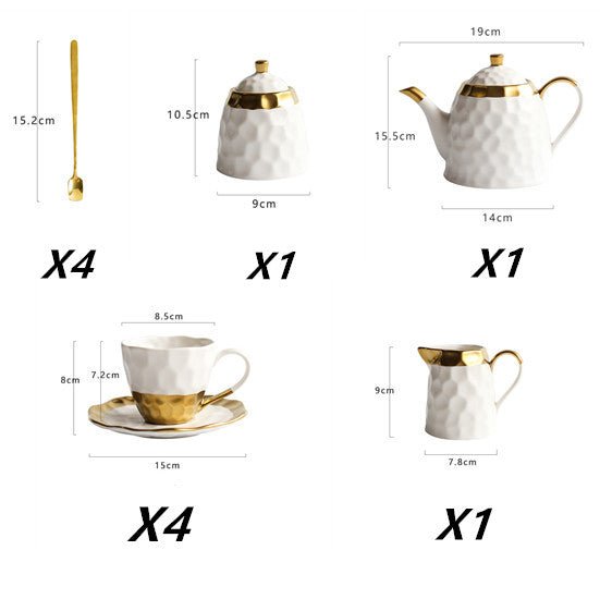 Simple Ceramic Coffee Cup Set Afternoon Tea Cup Flower Tea Set - Casatrail.com
