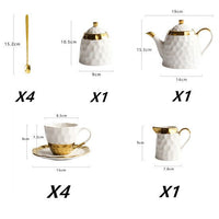 Thumbnail for Simple Ceramic Coffee Cup Set Afternoon Tea Cup Flower Tea Set - Casatrail.com