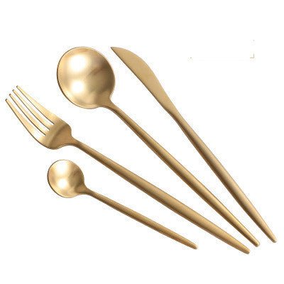 Stainless Steel Cutlery Steak Cutlery Golden - Casatrail.com