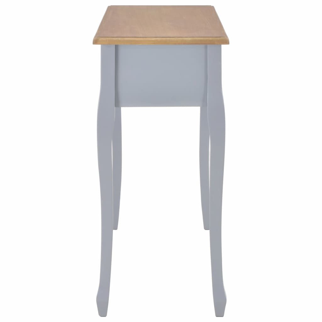 vidaXL Dressing Console Table with 3 Drawers Gray - Casatrail.com