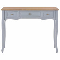 Thumbnail for vidaXL Dressing Console Table with 3 Drawers Gray - Casatrail.com