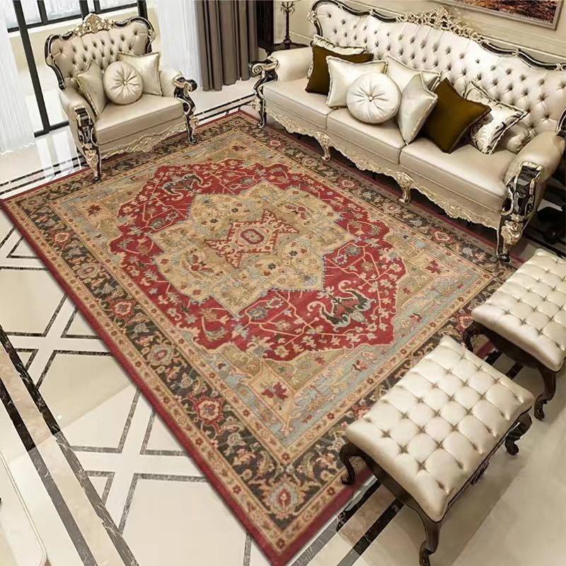 Vintage Bohemian Carpet for Living Room Rectangle Area Rugs Persian Style Rectangle Area Rugs Soft Non-Slip Bedroom Study Mats - Casatrail.com